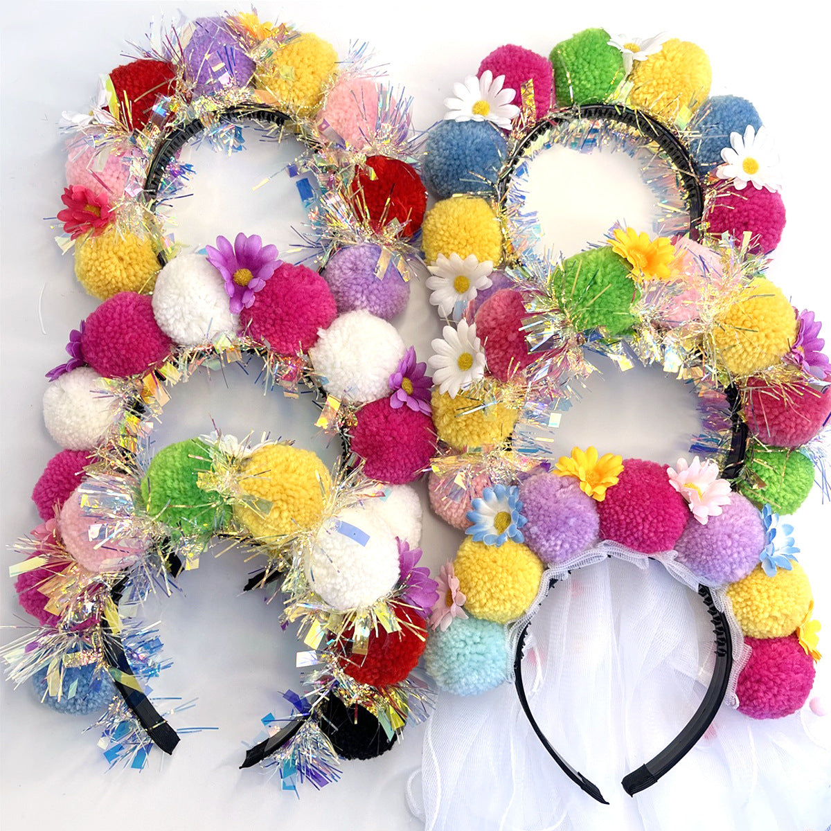 Wholesale All-match Three-dimensional High Cranium Top Pair Red New Year Holiday Headband